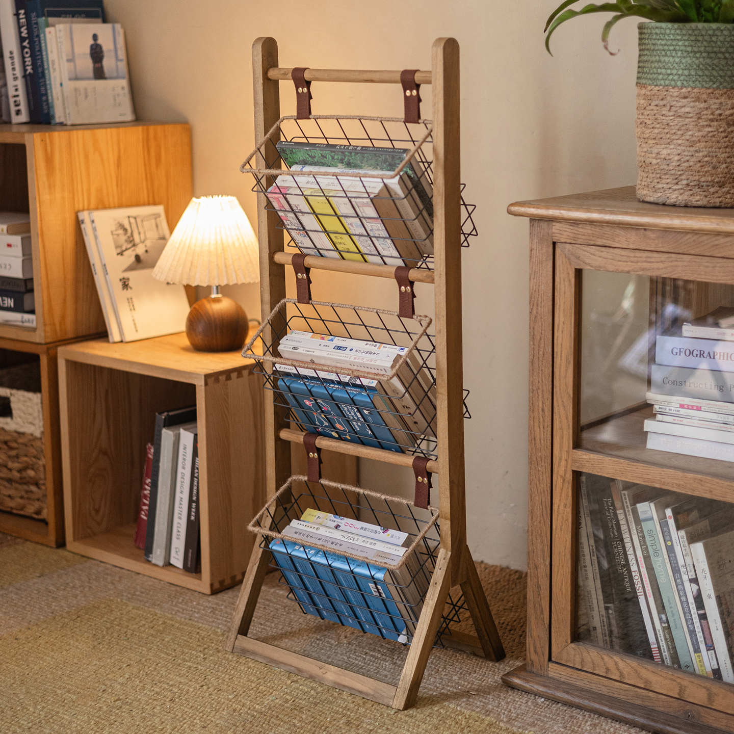 书架杂志架落地收纳展示置物架