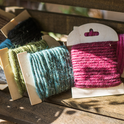 纯手工编织羊毛毛线DIY装饰材料