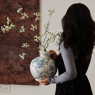 马桑果干花仿真花中式假花高级感客厅餐桌玄关茶室禅意侘寂风插花