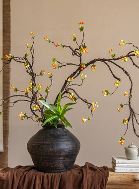 仿真干枝摆件干花长枝中式插花