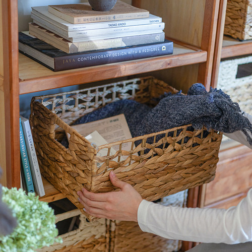 掬涵日式葫芦草编收纳筐储物篮子