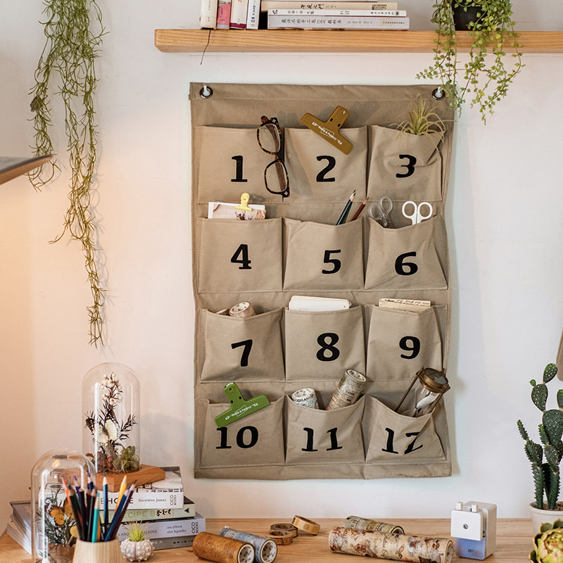 壁挂收纳袋挂袋日式挂墙杂物整理袋涤纶工具包多功能储物袋子家用