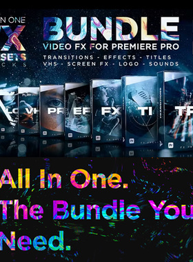 视频转场特效调色字幕背景预设包PR模板 FX Presets Bundle v.12