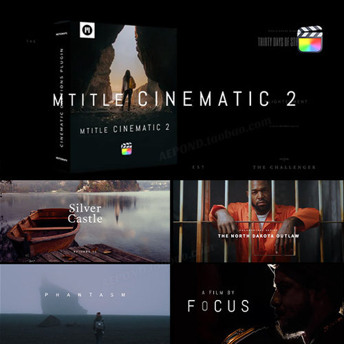 50个电影片头字幕文字动画FCPX插件 mTitle Cinematic 2