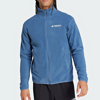 Adidas男款户外运动立领加绒外套