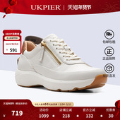 秋冬款 系带休闲百搭运动休闲鞋 时尚 clarks其乐女鞋 舒适Tivoli Zip