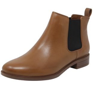 clarks其乐女鞋秋冬款短靴切尔西靴小方跟圆头踝靴Taylor Shine