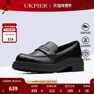 clarks其乐女鞋25秋季新款厚底乐福鞋复古休闲单鞋Orinoco3 Edge