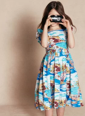 【国内现货】Mini Boden 女童女孩海边度假连衣裙