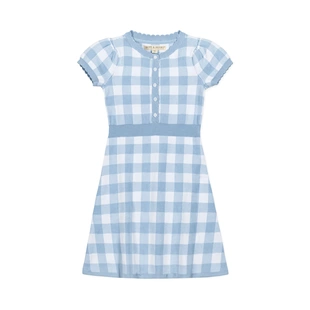 【国内现货】Hope & Henry 女童女孩长袖针织短袖连衣裙