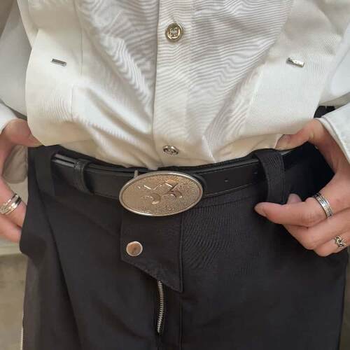 Papr高级感设计银河闪电头层牛皮皮带25ss升级版裤子腰带男女通用