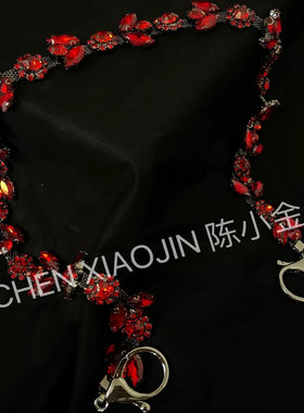 现货秒发24小时发货时间CHEN XIAOJIN 陈小金鸽血宝石手工裤链