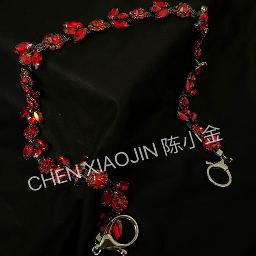 现货秒发24小时发货时间CHEN XIAOJIN 陈小金鸽血宝石手工裤链