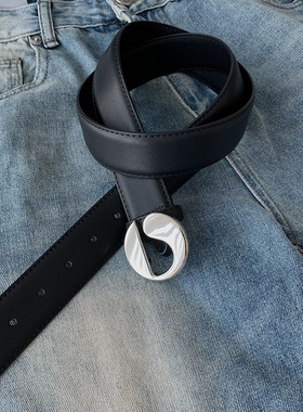 PAPR日休闲裤皮带男款年轻人设计感小众个性潮流百搭学生内扣腰带