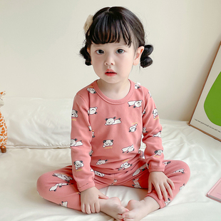 套装 宝宝秋衣秋裤 纯棉女童男孩磨毛内衣秋冬儿童柔软保暖线衣线裤