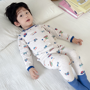 小孩无骨线衣线裤 贴身内衣加厚宝宝纯棉春秋裤 秋冬款 儿童秋衣套装