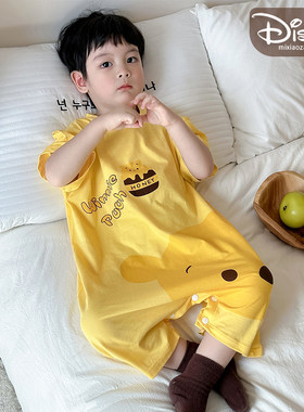 儿童连体睡衣夏套头卡通纯棉睡袋