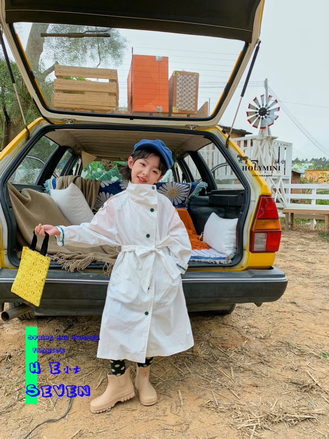 특집 BORA 한국 아동복 2021 봄 아동 트렌드 스타일 큰 어린이를 위한 중장형 바람막이 재킷