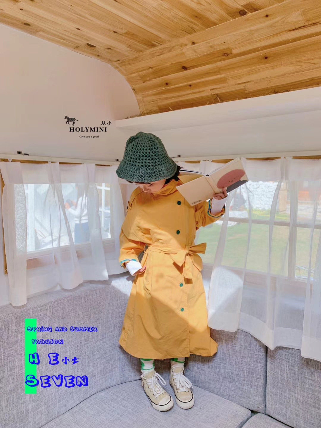 특집 BORA 한국 아동복 2021 봄 아동 트렌드 스타일 큰 어린이를 위한 중장형 바람막이 재킷