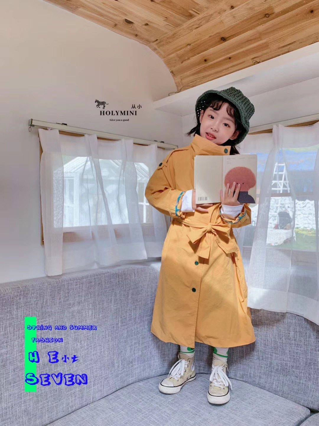 특집 BORA 한국 아동복 2021 봄 아동 트렌드 스타일 큰 어린이를 위한 중장형 바람막이 재킷