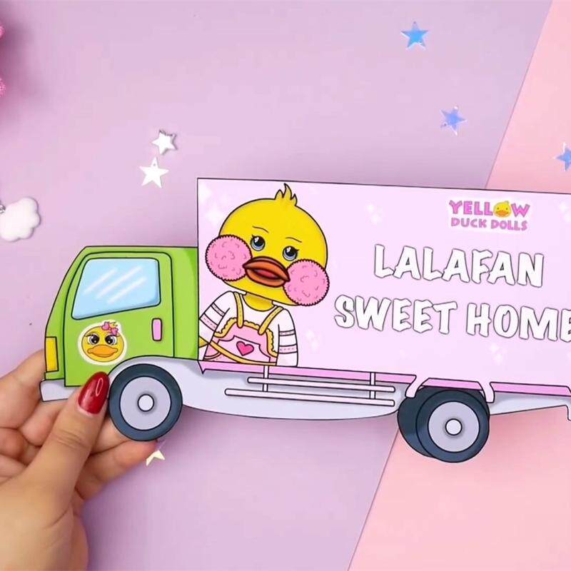 DIY MATERIAL PACK: LITTLE YELLOW DUCK MOVING MATERIAL KIT 1 SET QUIET BOOK GAME BOOK MATERIAL