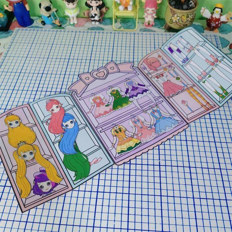 [NO CUTS] BEAUTIFUL WARDROBE DRESS UP DOLL GIRL TOY PLAY DIY HANDMADE GAME TOY ROLE-PLAYING
