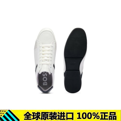 HUGO BOSS男士斯休闲鞋经典商务鞋博BOSS鞋礼物黑色0SEDF海外直邮
