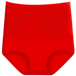 女收腹提臀产後塑身塑形三角裤 女士内裤 中老 2条纯棉高腰大尺码