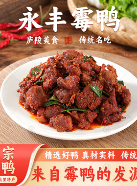 永丰霉鸭江西吉安特产正宗沙溪梅鸭腌鸭香辣鸭块咸鸭肉私房菜500g