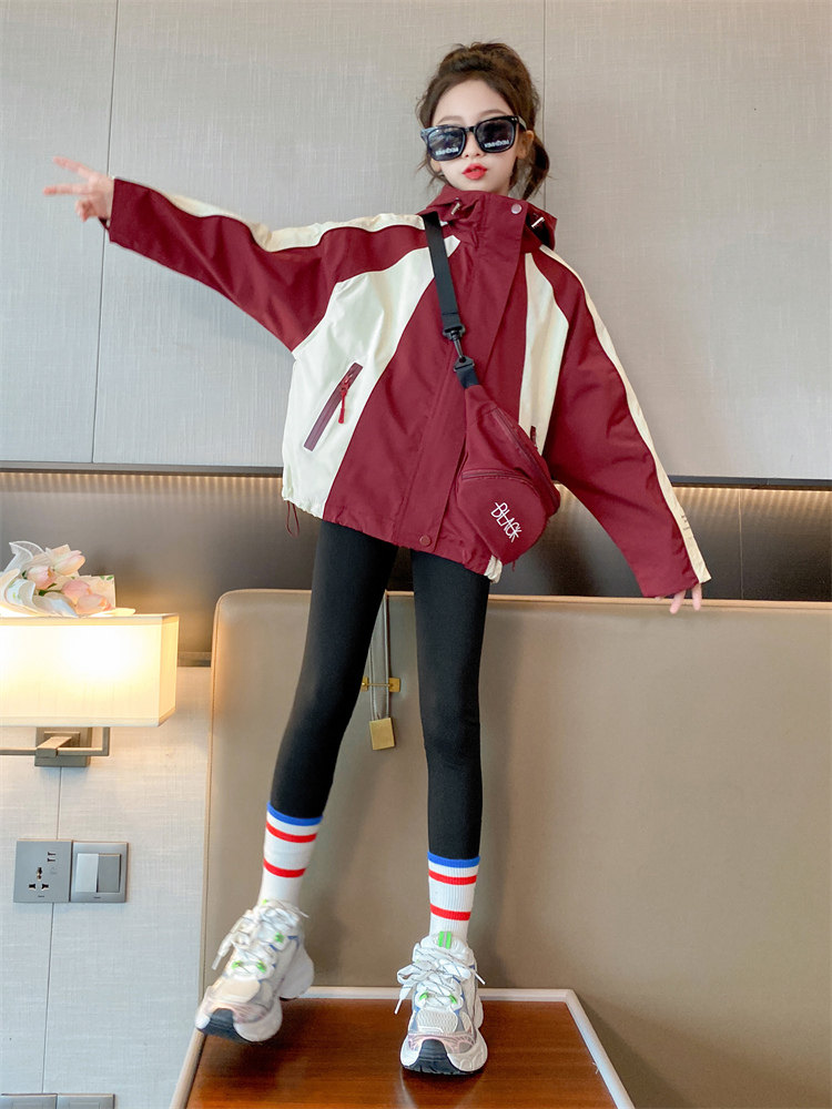 여아 패딩 재킷 가을 겨울 2023 새로운 스타일의 큰 어린이 스타일 벨벳 윈드 브레이커 여아 겨울 퀼트 재킷