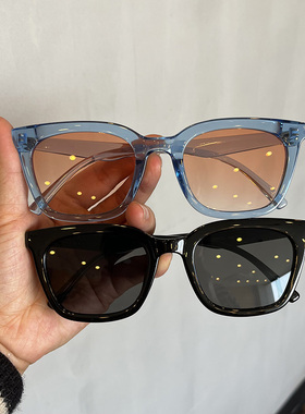 网红新款ins复古茶色墨镜明星凹造型个性复古韩版嘻哈太阳眼镜男