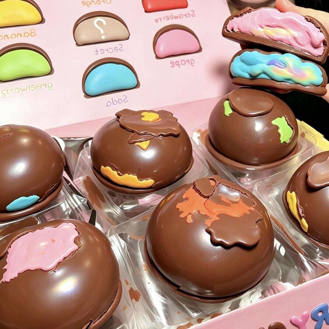 巧克力棉花糖盲盒脆皮糖果零食七夕情人节礼品送男女友生日礼物