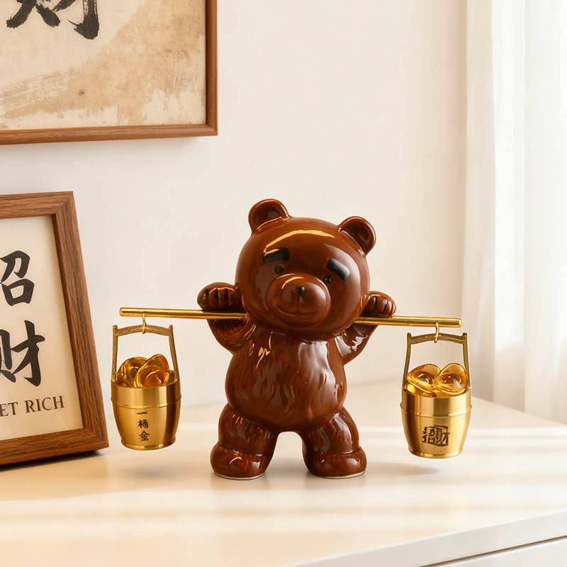 家居玄关卡通小熊摆件装饰