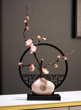 中式花瓶鹿装饰摆件家居饰品