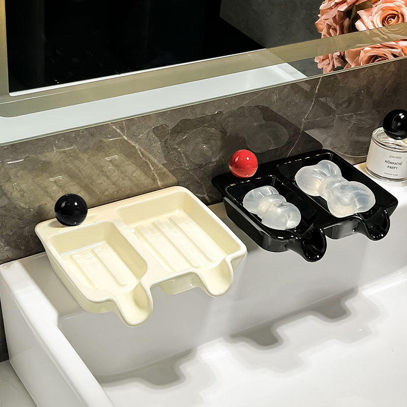 创意陶瓷肥皂盒免打孔香皂盒皂碟排水沥水卫生间收纳置物浴室家用,家庭/个人清洁工具,皂盒,淘宝优惠券,粉丝福利购,淘宝优惠卷