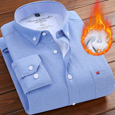 部落保罗牛津纺加绒加厚冬季衬衣