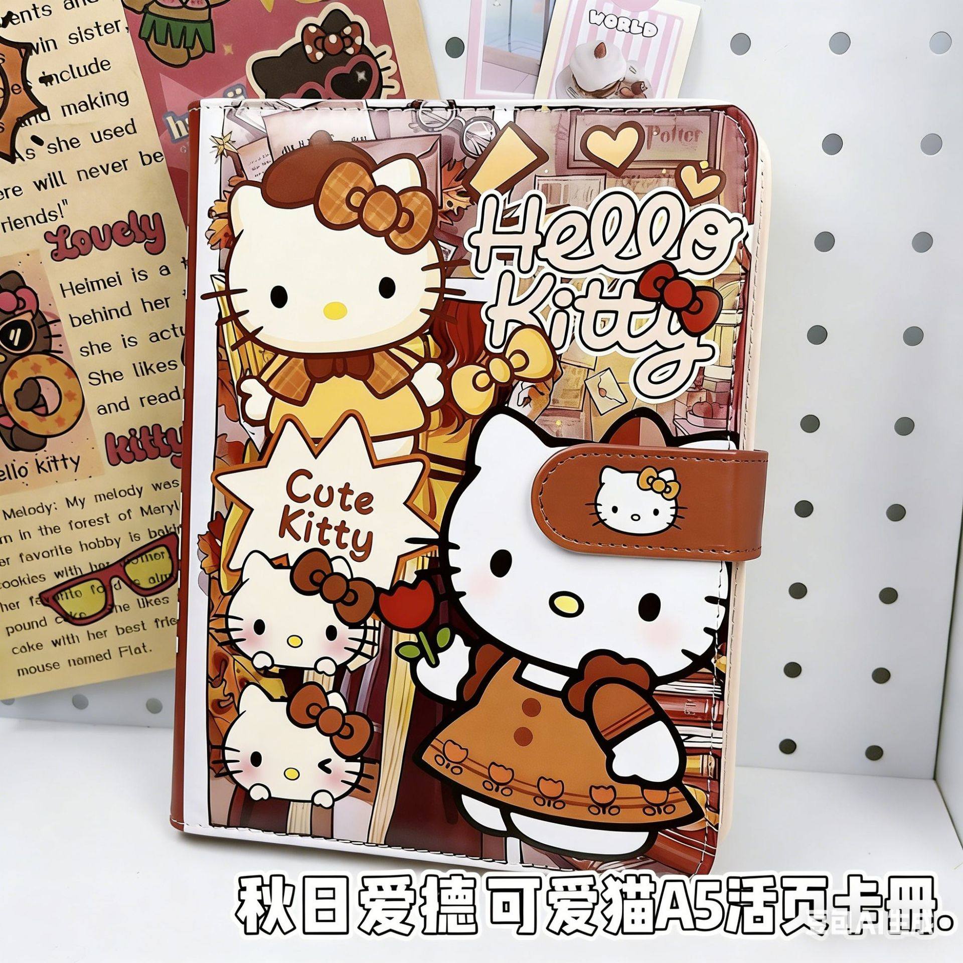 可爱小猫系列可爱猫a5磁扣活页本学生卡册6孔彩页本两本起拍,文具电教/文化用品/商务用品,活页替芯,淘宝优惠券,粉丝福利购,淘宝优惠卷