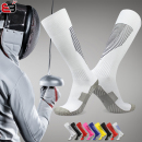 专业击剑袜子儿童成人夏季 比赛训练器材长筒加厚毛巾底吸汗运动袜