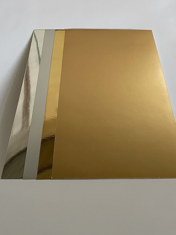 금은색 판지 125G 광택지 거울 종이 알루미늄 호일 종이 거울 종이접기 색 수제 종이