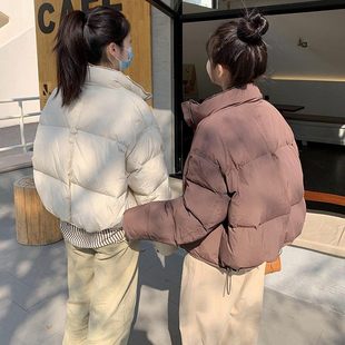 2025冬季小个子羽绒棉服女生短款韩版时尚保暖高腰显瘦加厚面包服