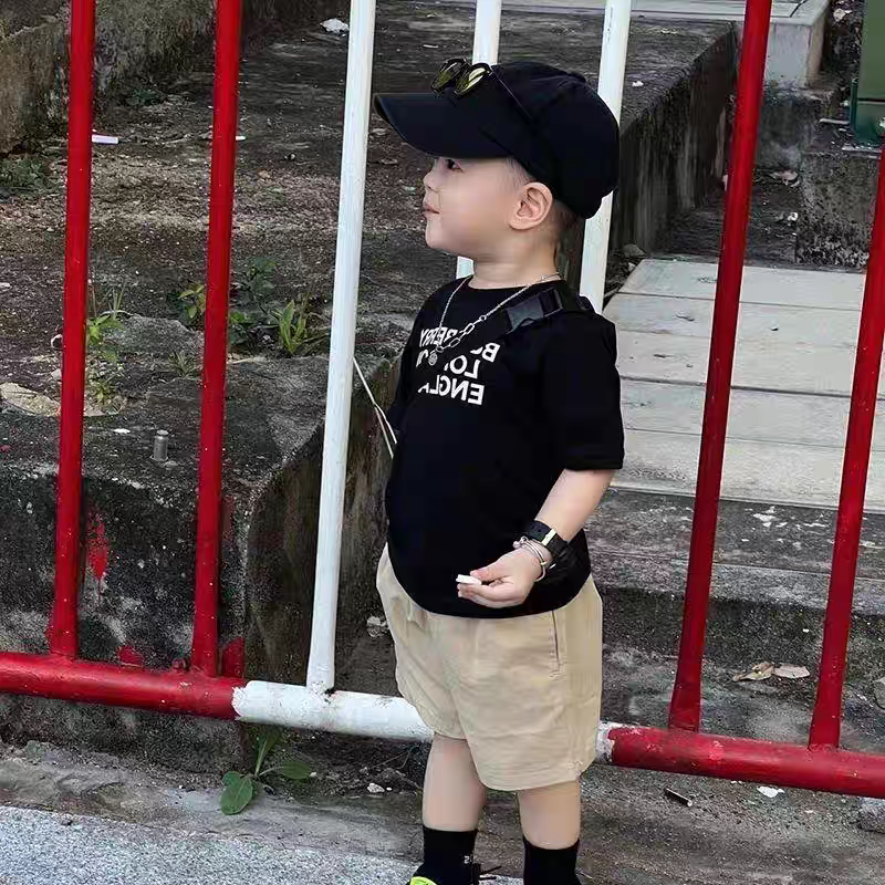 男童短袖t恤2026新款儿童夏季纯棉半袖上衣中大童男孩夏装体恤潮