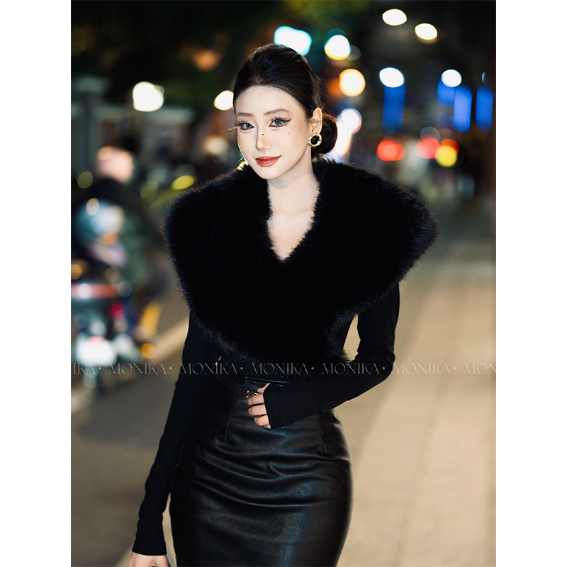 套装可拆卸毛领黑色打底衫长袖上衣包臀PU皮短裙子两件套25150,女装/女士精品,时尚套装,淘宝优惠券,粉丝福利购,淘宝优惠卷