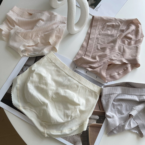 莫代尔棉内裤女高腰纯色收腹提臀