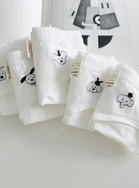 A类5条白色纯棉内裤女可爱少女生日系抗菌中腰女士三角裤2026新款