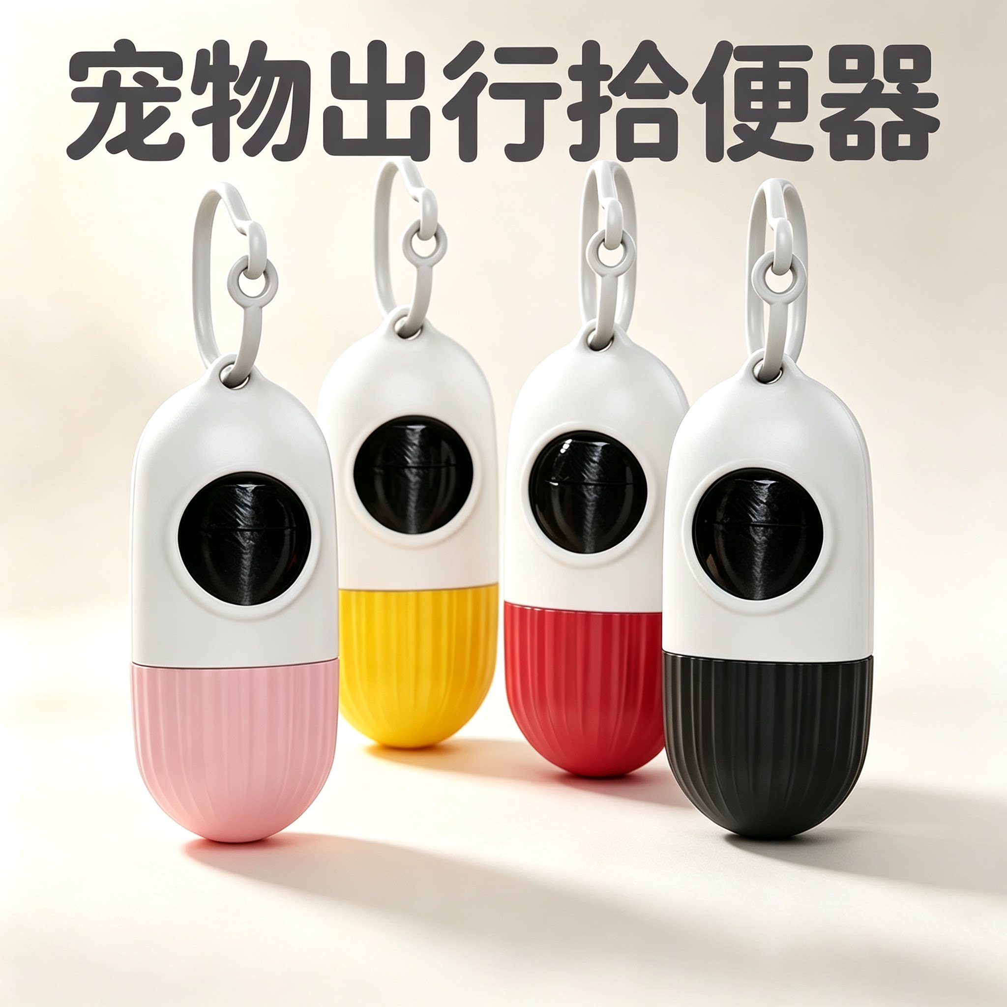 狗狗外出便携一次性拾便袋牵引绳图片