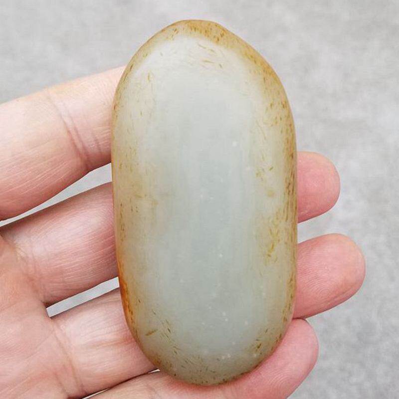 寻顾青白玉手把件可打孔处理价