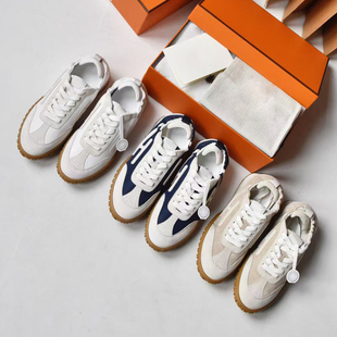顶版超软拼色德训鞋女2026春季新款系带复古平底休闲运动鞋板鞋潮