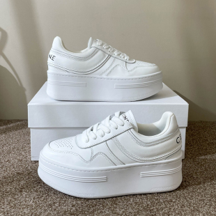增高松糕鞋 顶版 女ins百搭休闲板鞋 真皮厚底小白鞋 凯旋门2026新款