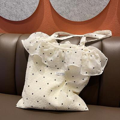 小众设计荷叶边单肩包大容量女包