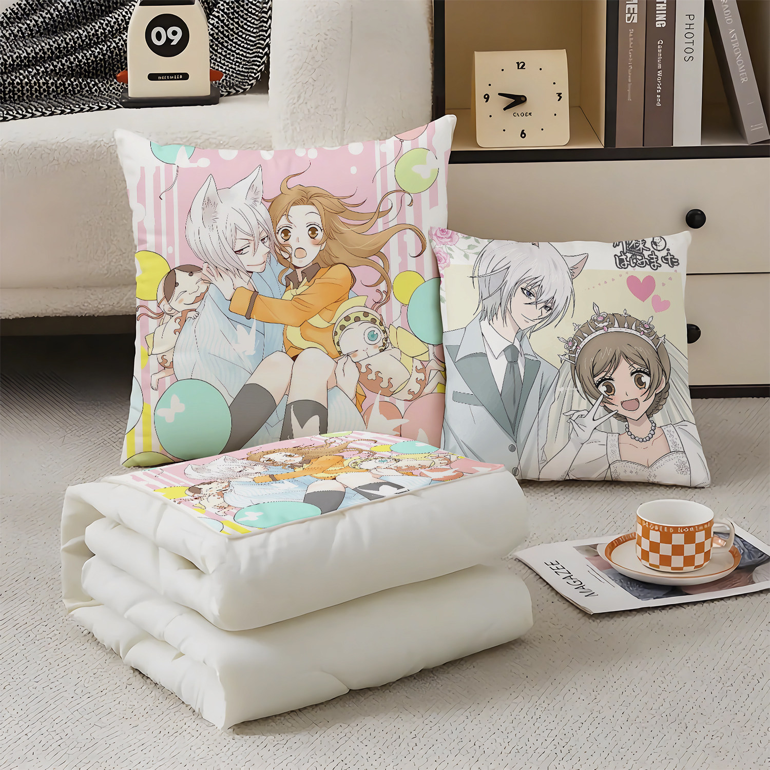 元气少女缘结神抱枕超软两用多功能空调被办公抱枕被子二合一被子,居家布艺,抱枕被,淘宝优惠券,粉丝福利购,淘宝优惠卷